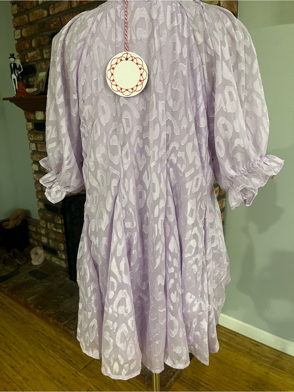 Umgee NWT Lilac V-Neck Puff Sleeve Women’s Top - Picture 5 of 7